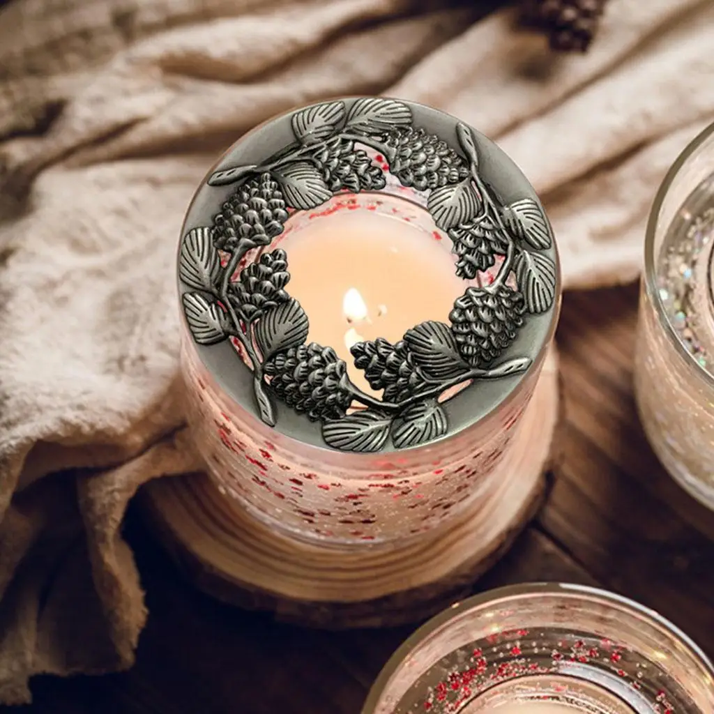 6x Candle Topper Lid Shade, Candles Evenly, Style Candle Toppers for 82mm Mouth