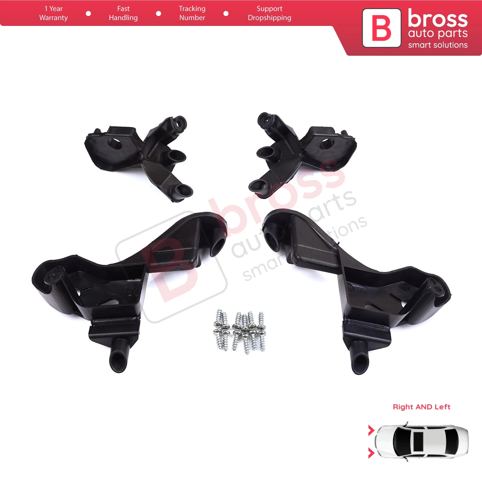 BHL574 Headlight Holder Mount Repair Bracket Tab Left Right Side for Citroen C4 MK2 B7 NC 2009-2018 DS4 MK1 NX 2010-2015