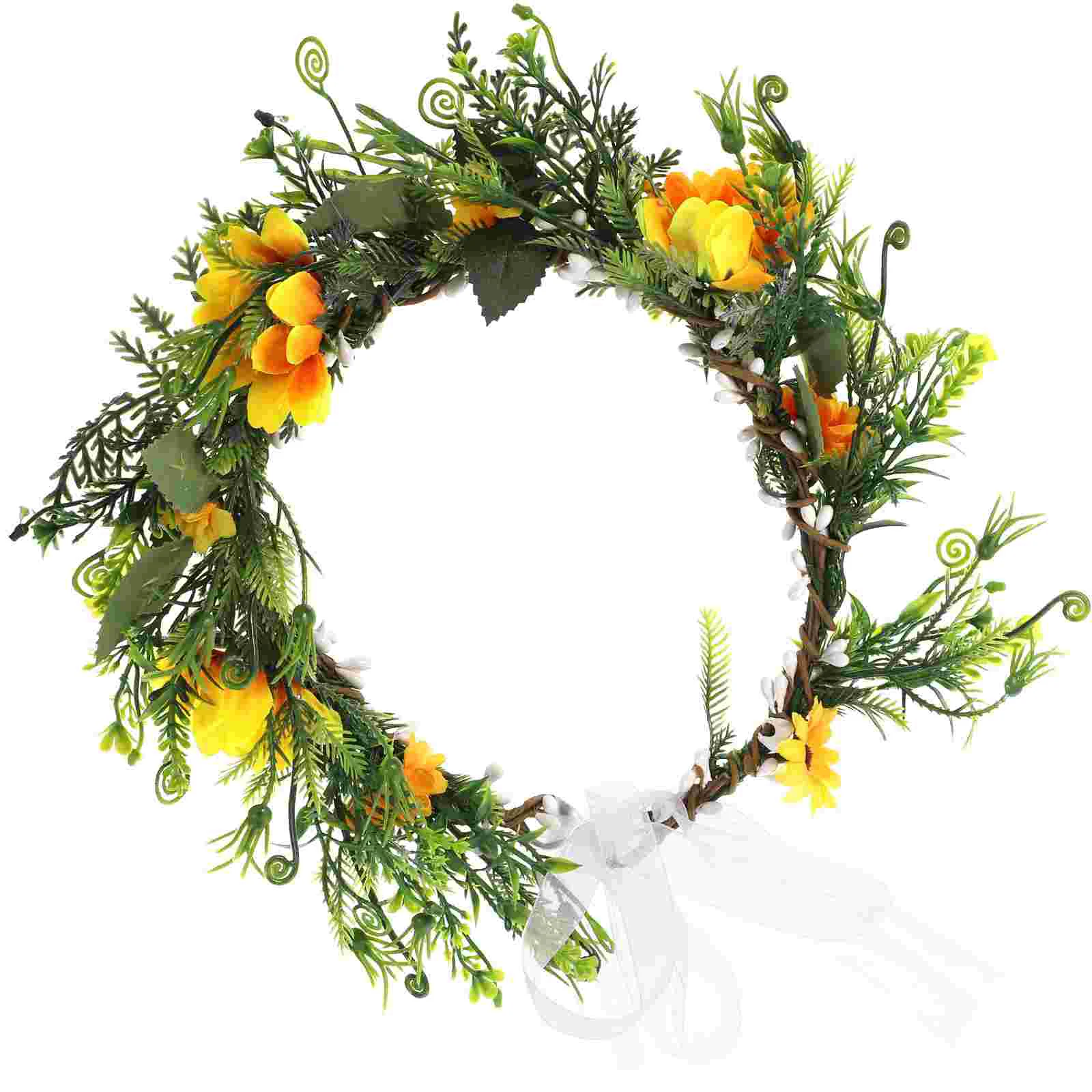 

Bride's Children's Headband Sunflower Wreath Garland Girl Hair Accessory Decorative