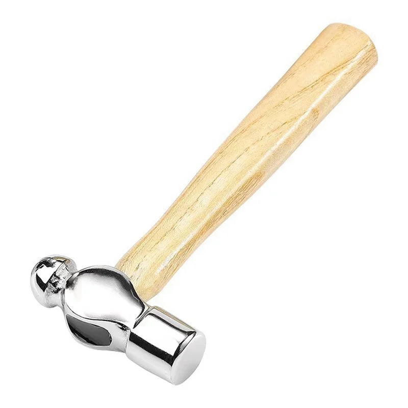 Wooden Handle Round Hammer Home Installation Small Hammer Walnut Hammer 0.25P Woodworking Hammer Mini Hammer Hand Tools