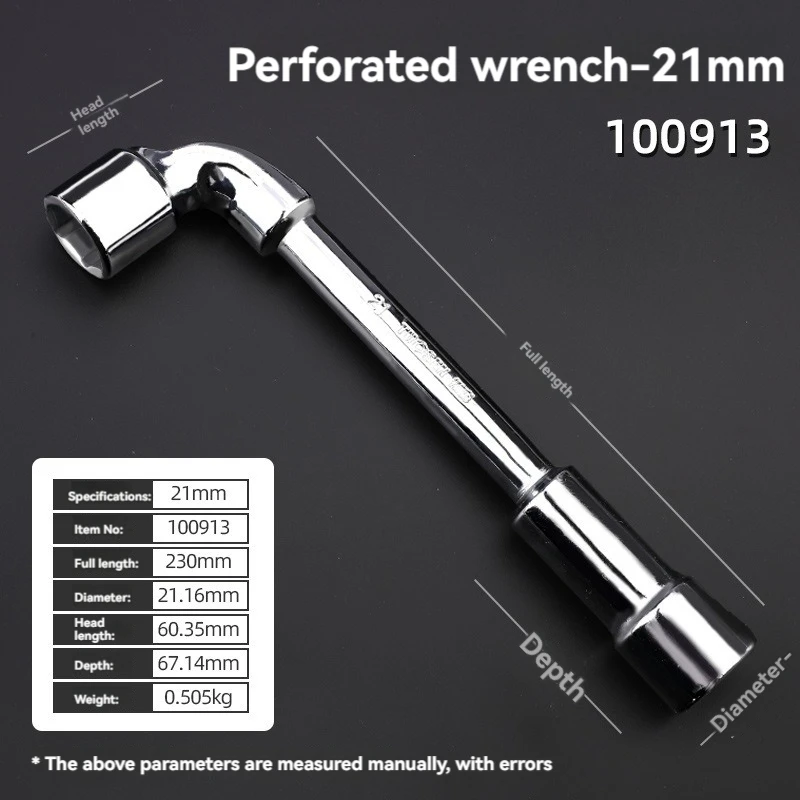 TUOSEN L Type Pijp Perforatie Elleboog Moersleutel Dubbele Kop Buitenste Hexagon Socket Mouw Spanner Verwijderen Fix Schroef Moer