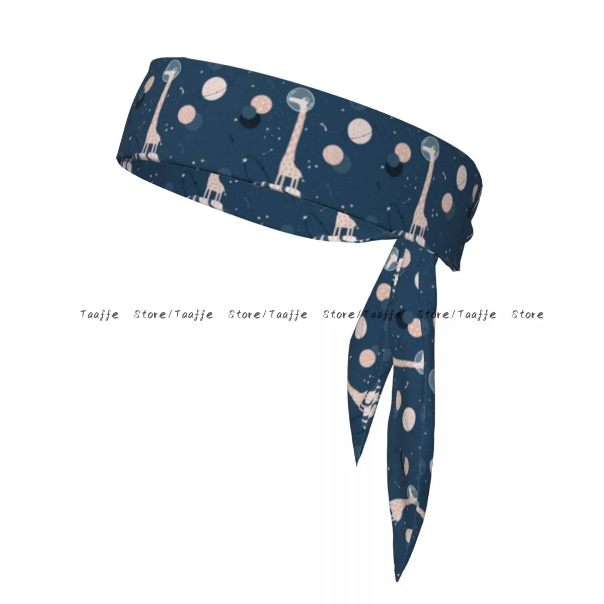 

Sweatband Bandanas Cute Giraffe In Space Hairband Head Tie Sports Headband Hair Accessories
