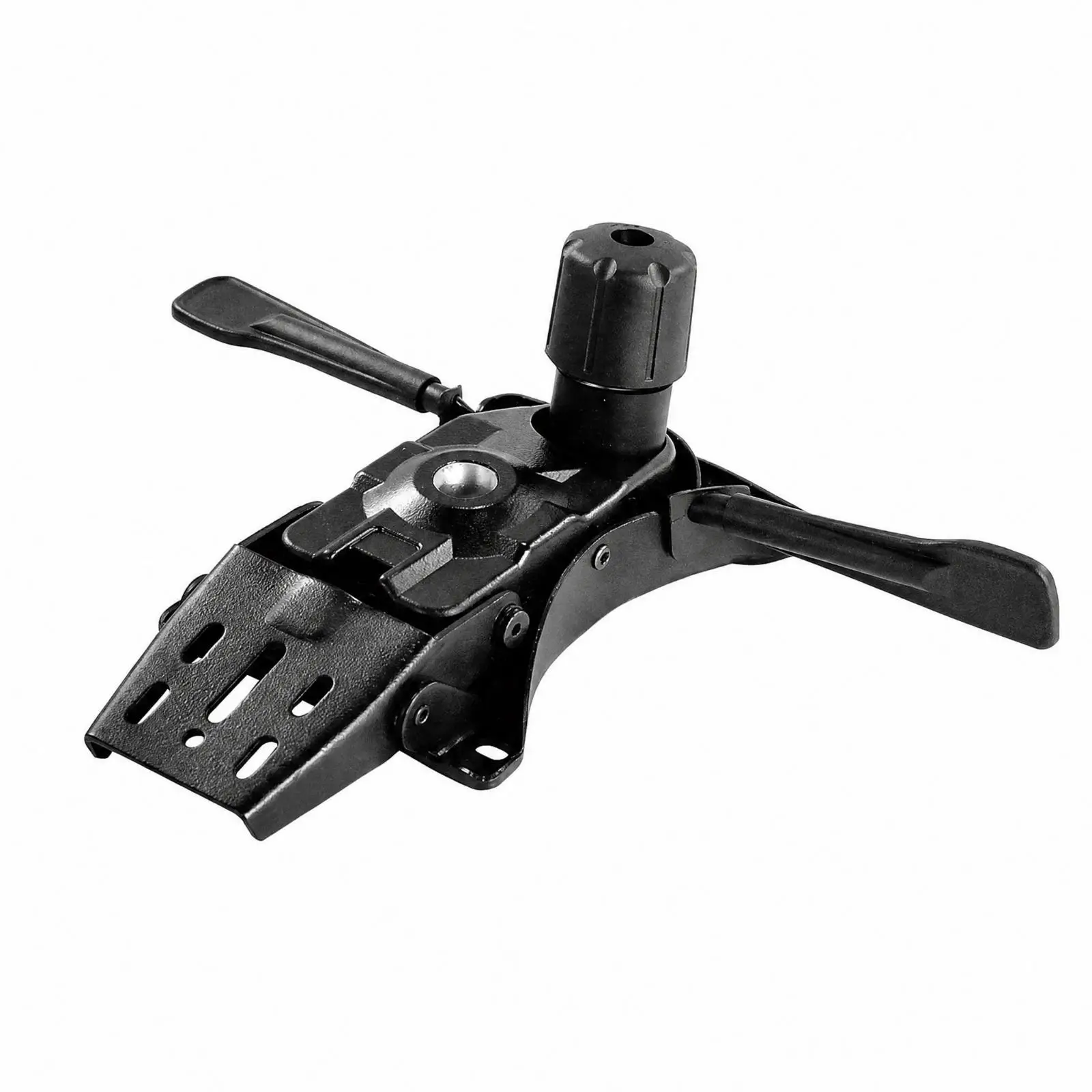 Black Metal Office Swivel Seat Mechanism for Gaming Chair Base with Adjustable Control Levers