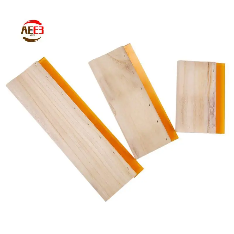 AEE3-9 Pcs Silk Screen Printing Squeegee Ink Scaper Scratch Board Tools 16Cm 24Cm 33Cm