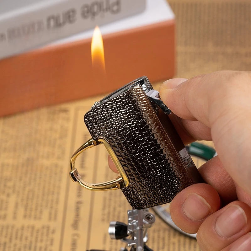 

Mini Women's Bag Style Torch Lighter Refillable Open Flame Butane Gas Lighter Gadget for Women's Gift Cigarette Accessories