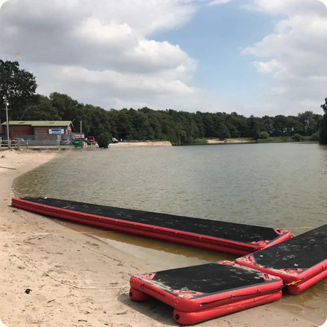 Wholesale 10mx10m Inflatable Floating Dock,  Inflatable Walkway and the Rescue Sled