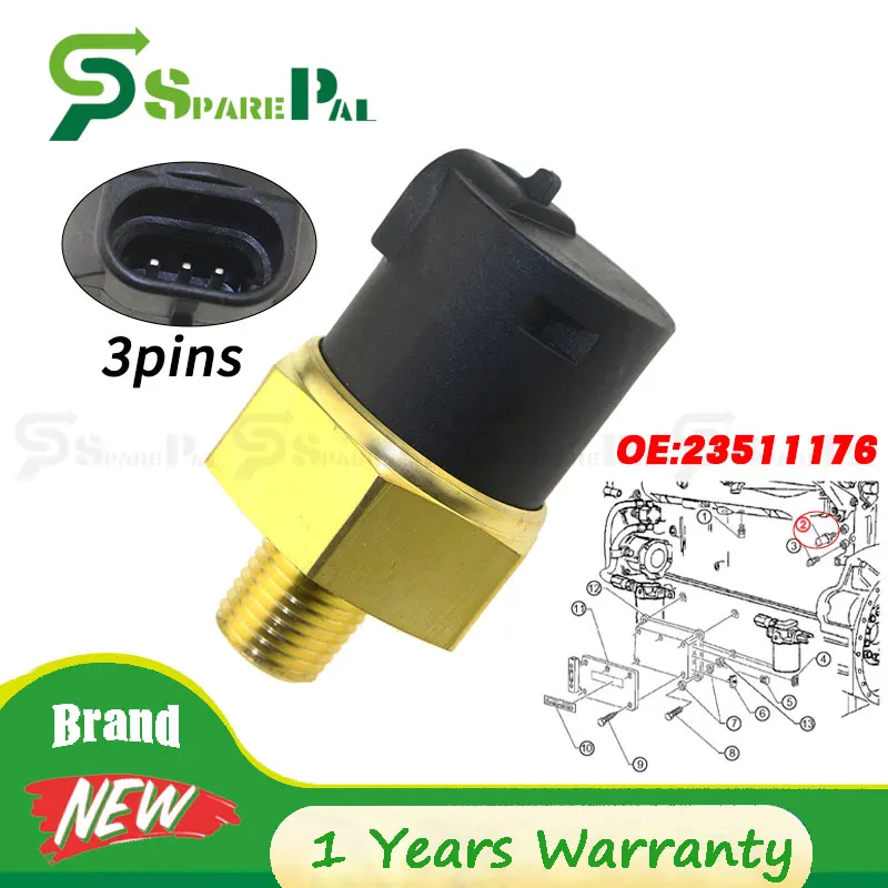 

New Engine Oil Pressure Sensor Valve For Detroit Diesel Series 50 60 Volvo 23532797 23511176