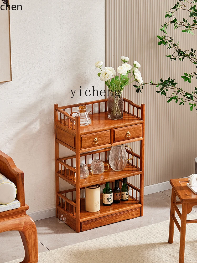 DSA Rosewood Rosewood Teaware Shelf Zen Simple Shelf Storage Tea Cabinet Household