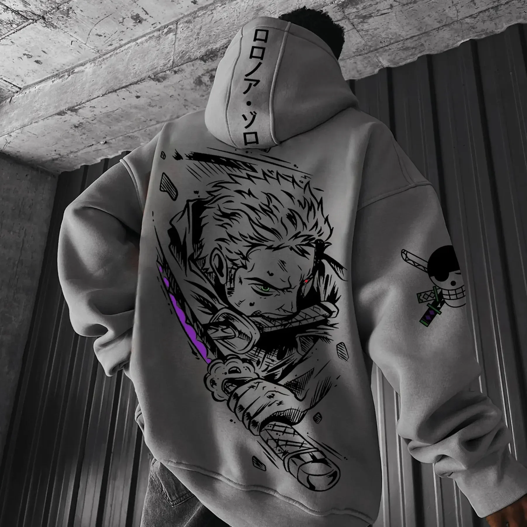 Das erstklassige Herren-Kapuzenpullover für Herbst und Winter von The Sea Captain Sonol im japanischen Anime-Harajuku-Stil. – Detail 3