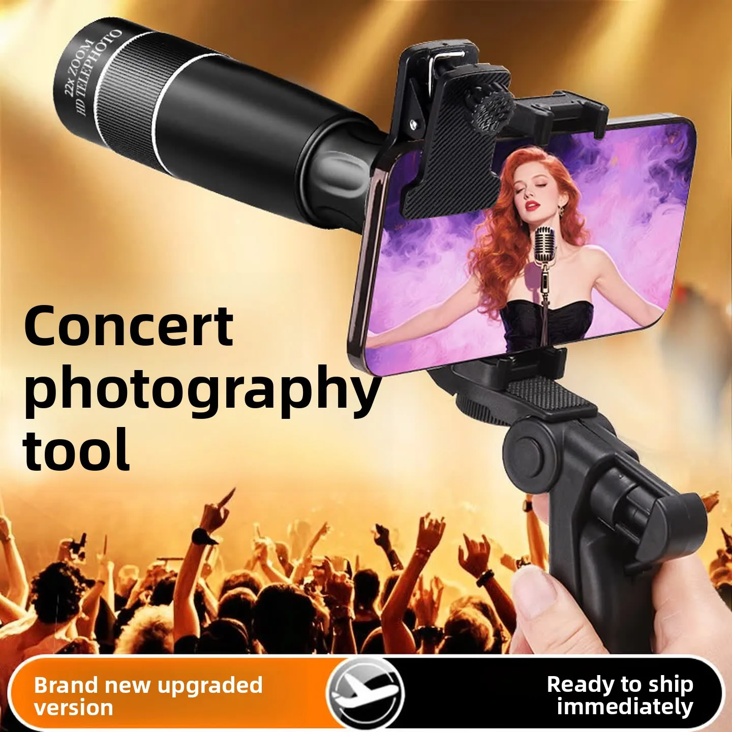 

Concert shooting artifact mobile phone lens telephoto high definition change external camera telescope live music festival zoom