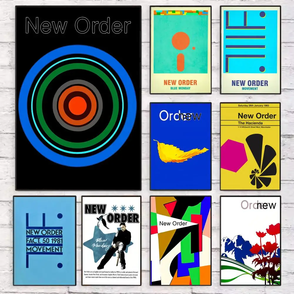 

Cool band New O-Order Rock Poster Wall Art Sticky for Living Room Bedroom Office Hallway Bar Home Decor Gift Idea