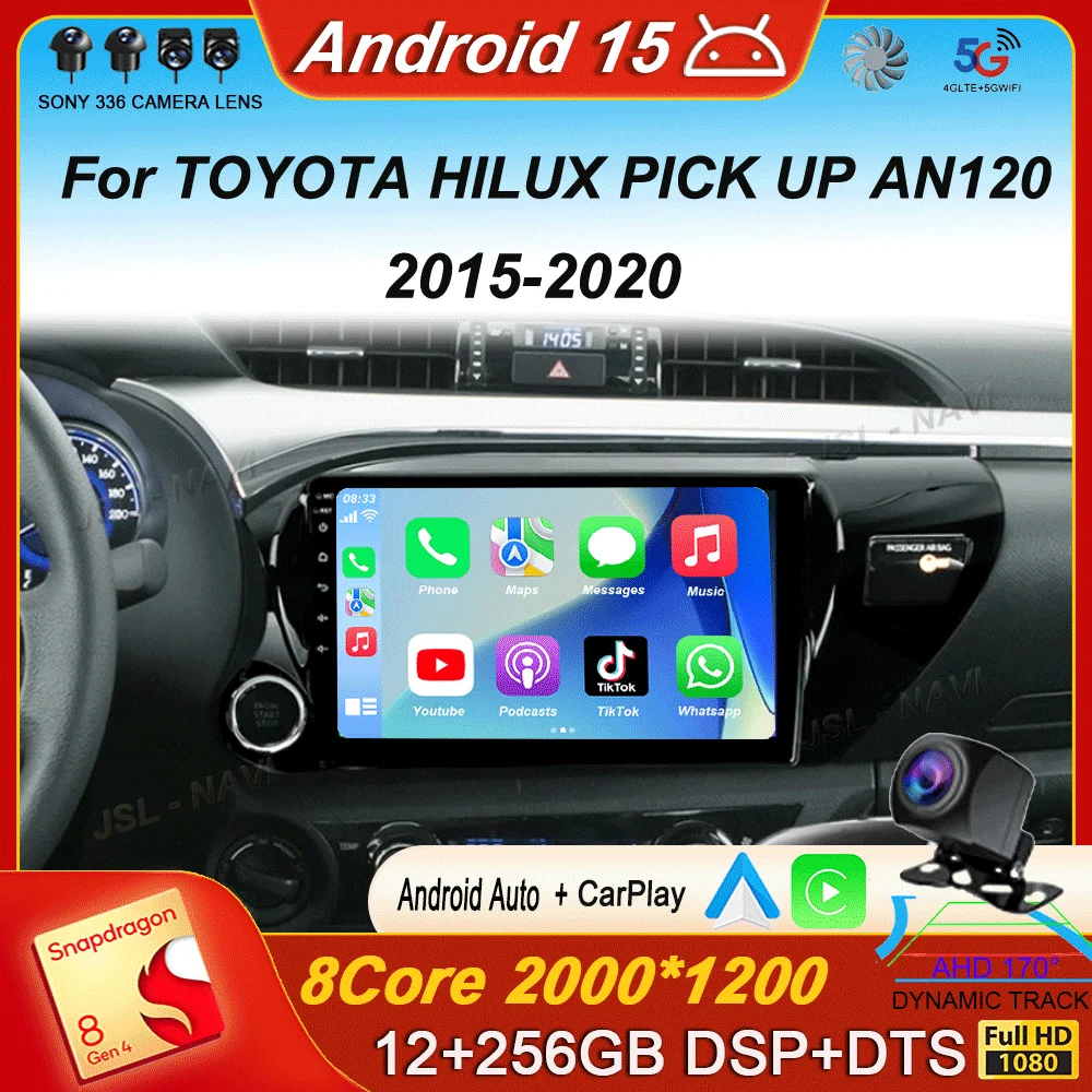 

Android 15 Auto Carplay For Toyota HILUX REVO VIGO IMV 2016 2017 2018 2019 2020 Car Radio Multimedia GPS Player Stereo NO DVD