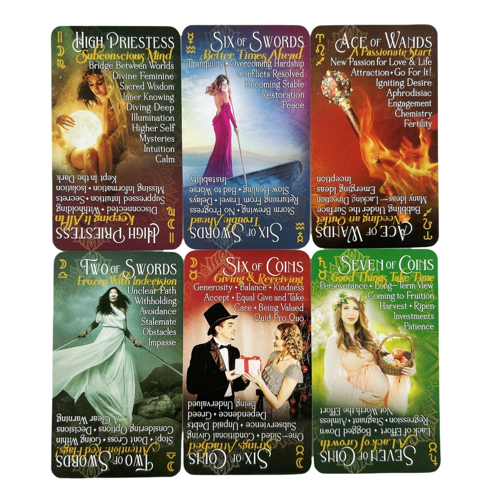 

Meaning On Tarot Cards Game Travel Edition Fortune Telling Divination Fun and Whimsical Design Perfect Gift Ideas Board Deck