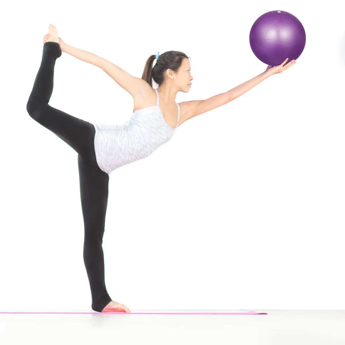 

Small Pilates Ball Anti-Burst PVC Core Strengthening Mini Balance Ball for Yoga Pilates Barre Physical Therapy and At-Home