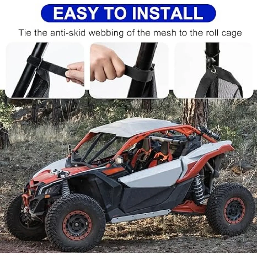 UTV X3 Window Net Upper Door Windows Net UTV Window Mesh for Can-am Maverick X3 2015-2024 Accessories