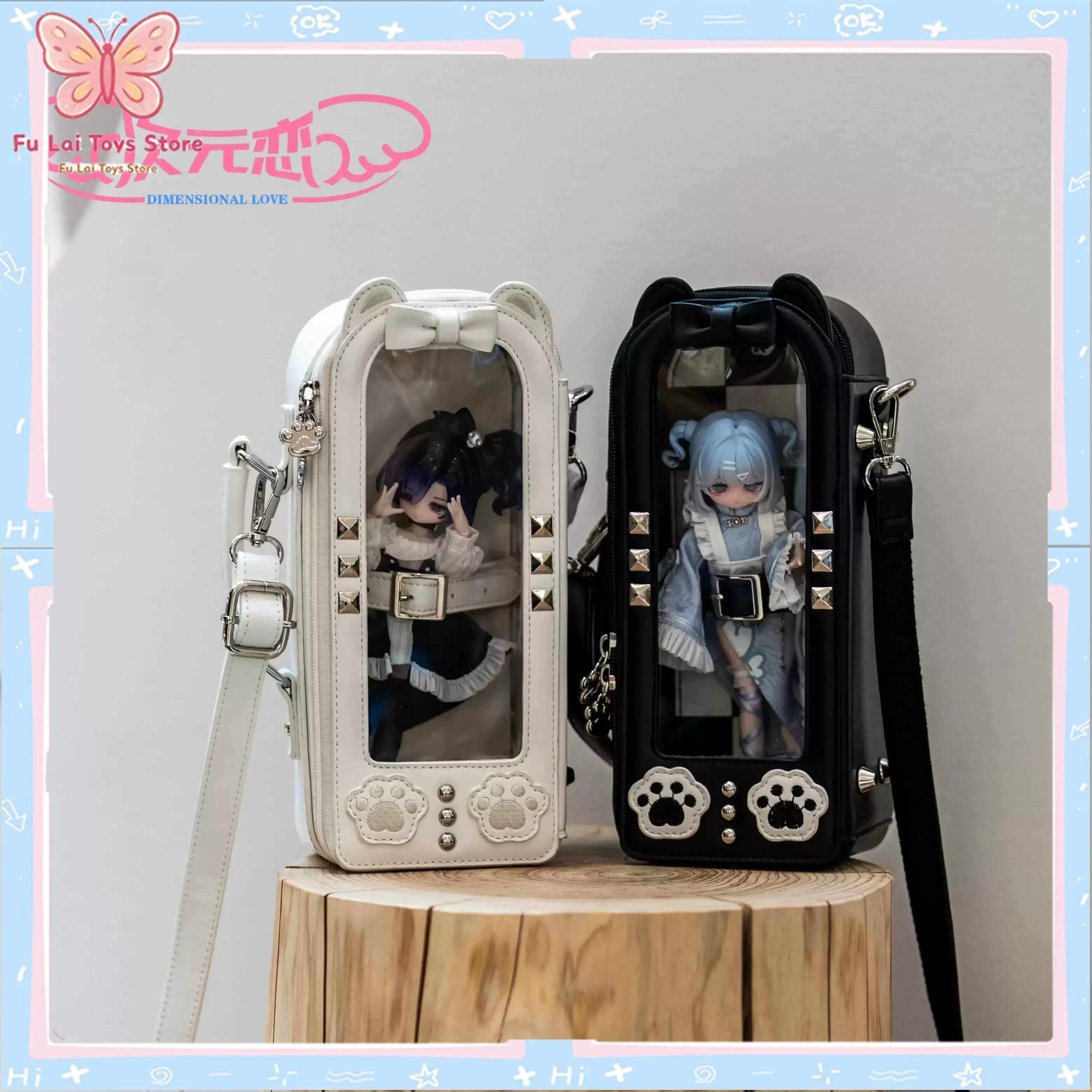 Original Ciyuanlian Cat Puff Itabag for 12/8 Scale BJD MJD OB11 Doll Doll Outdoor Carry Bag Doll Accessories Graet Gift in Stock
