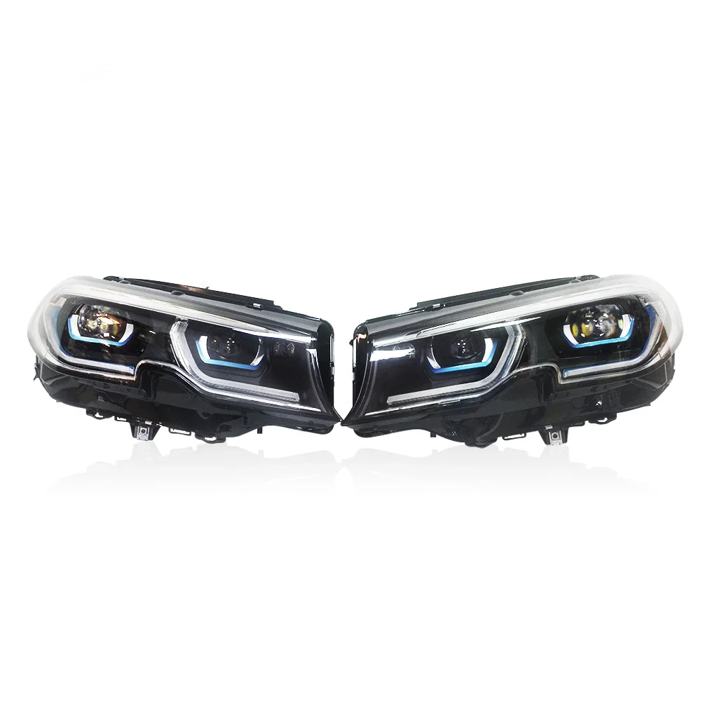 

Оптовая продажа, подходит для BMW 3 серии G20 F80, модифицированная фара для галогенной фары G20, 2018 г., полностью светодиодная синяя фара лучшего качества