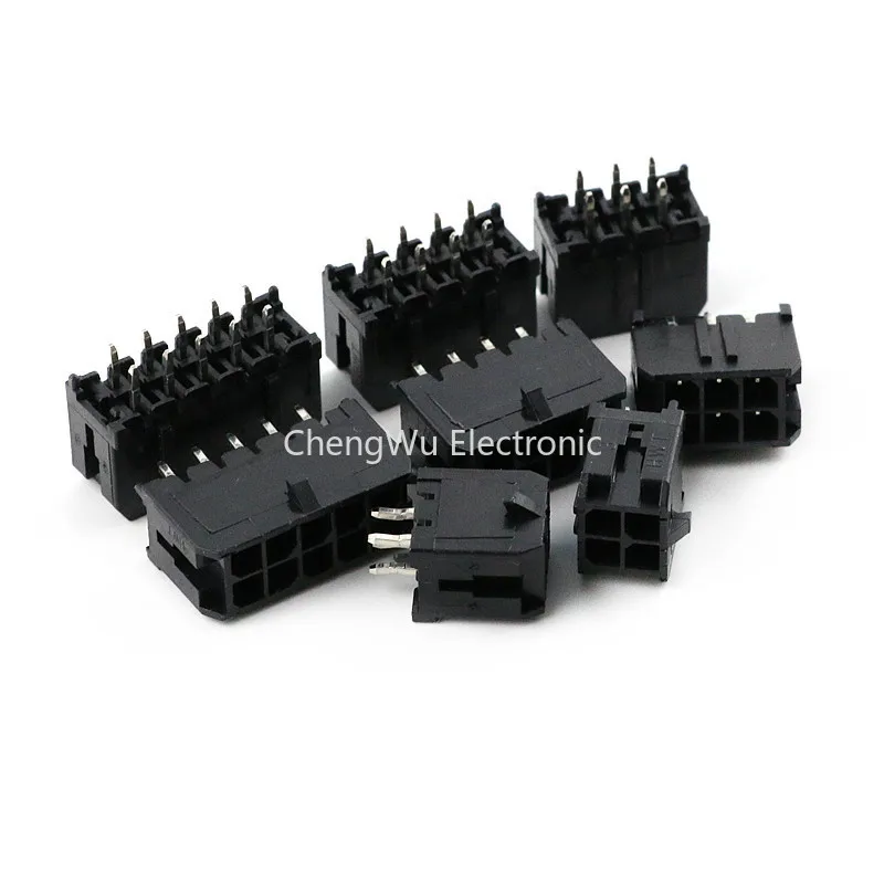 5pcs 43045 Straight Pin Holder 43025 Socket MX3.0mm Pitch Connector Double Row in-line 2x2/ 3/4/5/6-12P