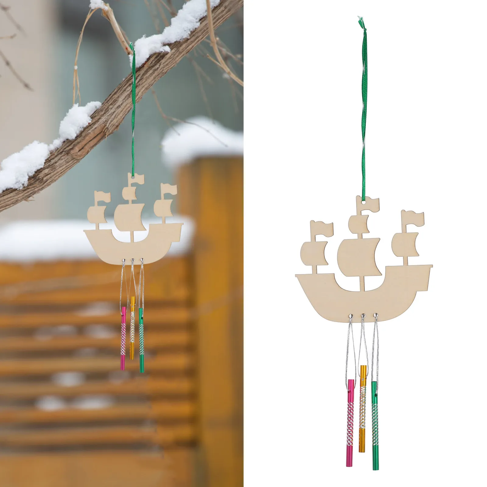 

Набор для творчества: деревянный ветряной колокольчик-парусник для самостоятельной росписи, для развития художественного восприятия и координации рук и глаз у детей