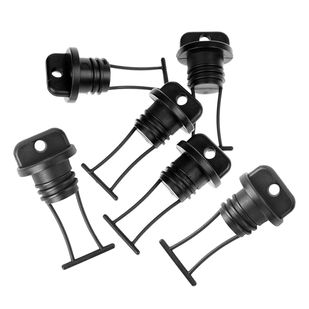 

6 Pcs Hull Drain Plug Kit Replacement Parts Canoe Accessories Universal Boat Plastic