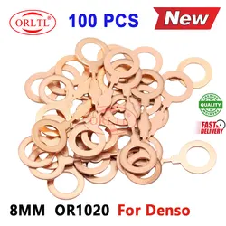 100 PCS Washer Shims Inner Diameter 8mm OR1020 Aluminum Gasket For Denso Common Rail Injector Repair Kits 6mm 10mm 12mm