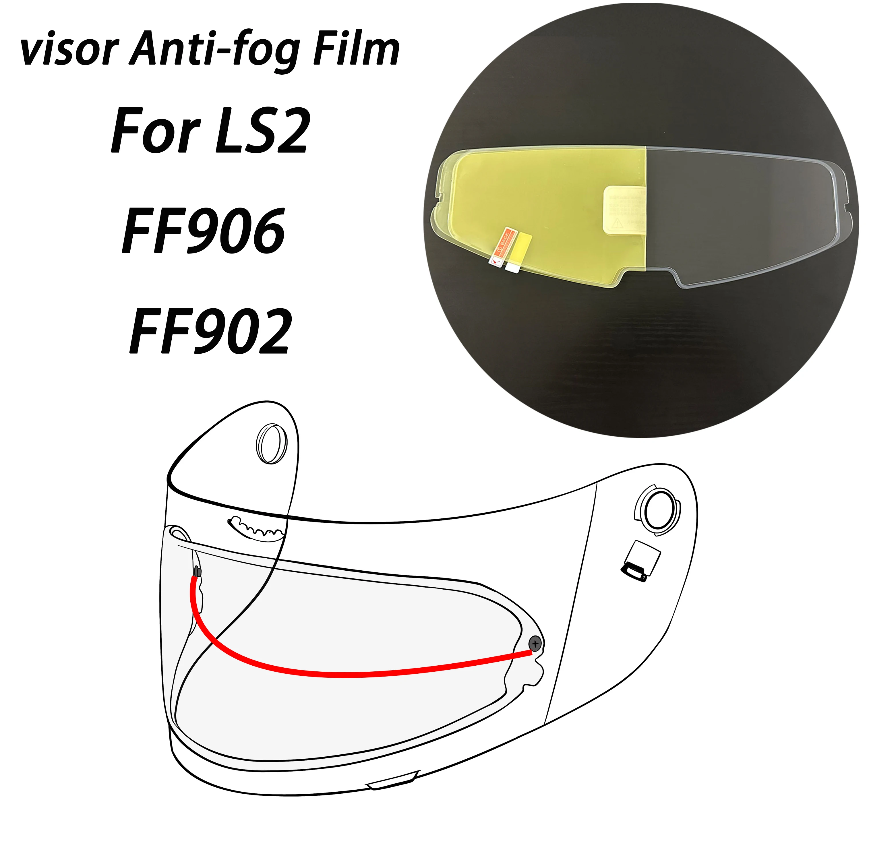 

Motorcycle Helmet Visor Anti Fog Film For LS2 FF906 FF902 Visor Clear Anti-Fog