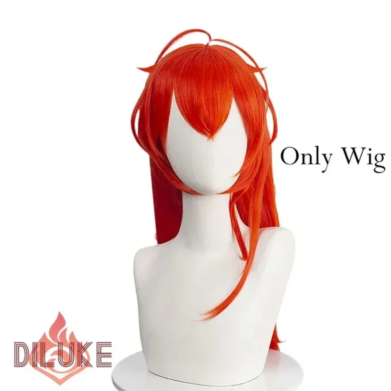 Genshin Impact Diluke Cosplay Costume Uniform Wig Anime Halloween High-quality Costumes for Men Game