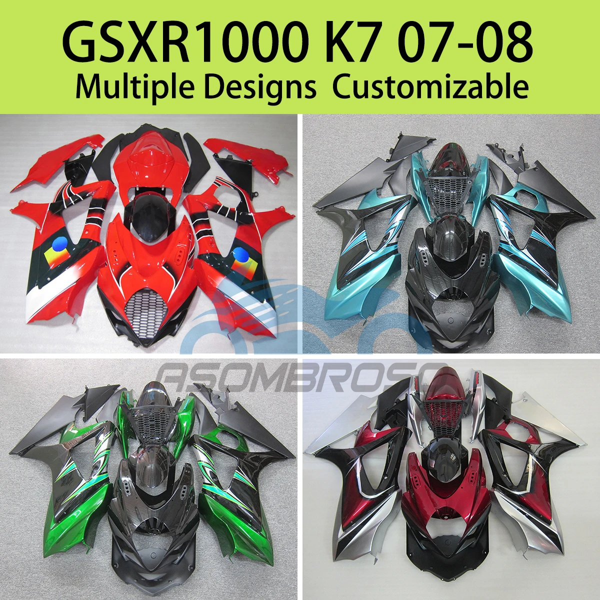 Dirt Bike Fairng Kit for SUZUKI GSXR1000 07 08 Motorcycle Accessory Complete Fairings Bodywork Set GSXR 1000 2007 2008