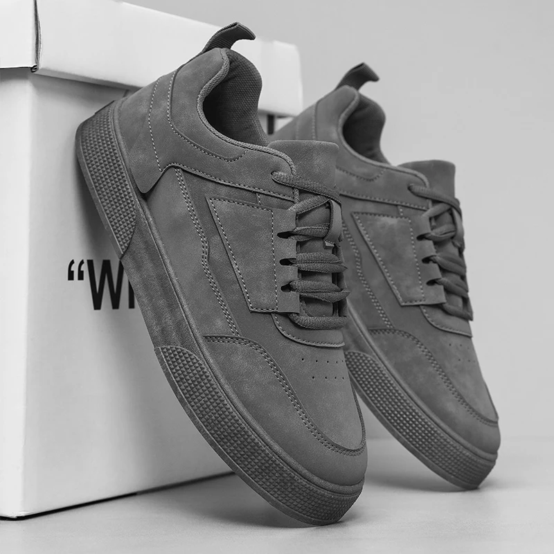 Low-top Men's Versatile Casual Sneakers, Comfortable and Trendy Thick-soled Outdoor Running and Skateboarding Shoes