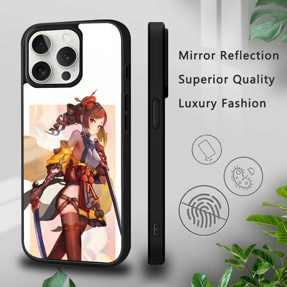 Genshin Impact Chiori Phone Case For iPhone 16 15 14 13 12 11 Pro Xs Max Mini Plus Celulares Hard Funda