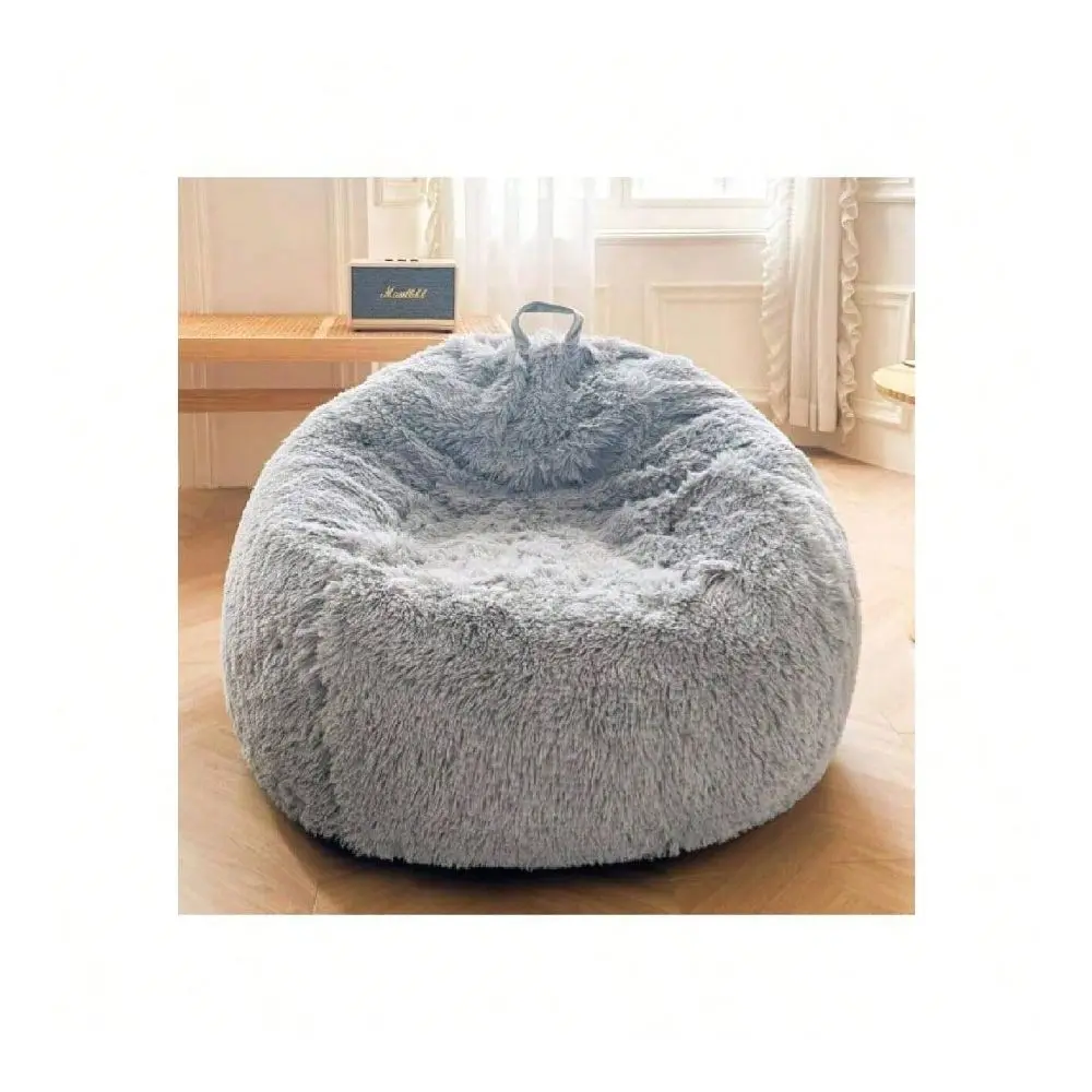 Plush Bean Bag Chair Cover Filling Not Included Washable, UltraSoft Faux Fur Storage Bean Bag Cover Large, Fluffy Bean Bag Chai