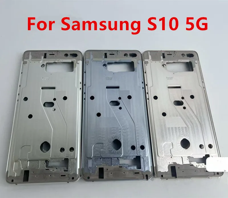 S10 5G Middle Frame For Samsung Galaxy S10 5G G977 Housing Board LCD Faceplate Bezel Replace Repair Parts + Side Buttons