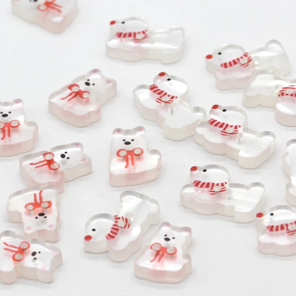 DOTOLLE 20 قطعة 15/20 مللي متر لطيف الكلب الحيوان الراتنج أزرار للملابس فتاة قميص بلوزة الكفة طوق دمية Crafts بها بنفسك الحرف إكسسوارات الشعر