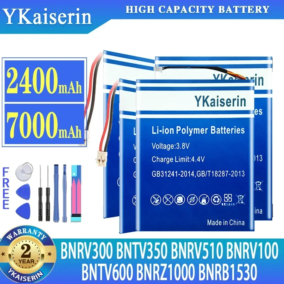 YKaiserin Battery For Barnes&Noble BNRV300 BNTV350 BNRV510 Nook Classic BNRV100 BNTV600 BNRZ1000 BNRB1530 batteries + Free Tools