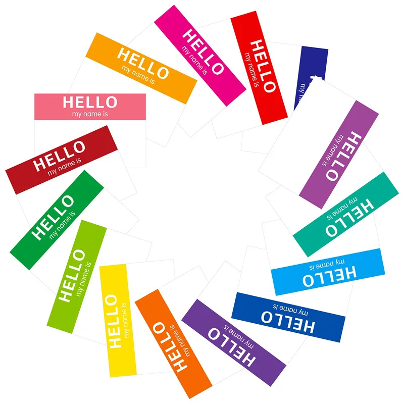 5 Sheets Hello My Name Adhesive Labels Stickers Gift Name Tags Sticker Present