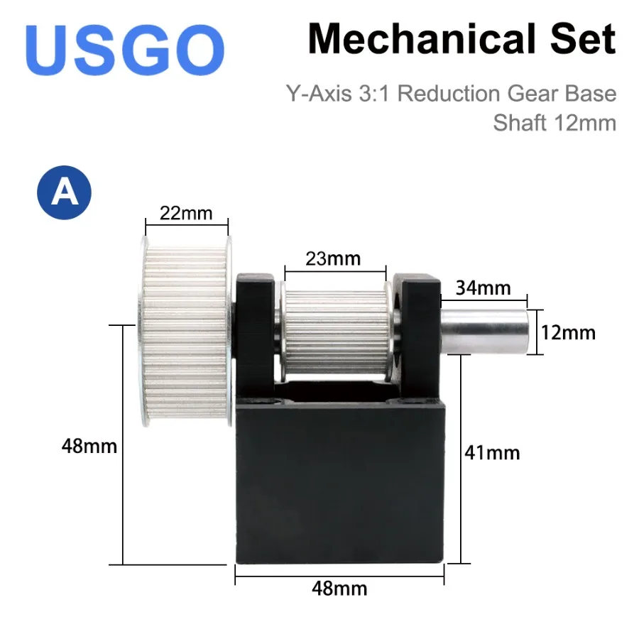 USGO LC Gear Base Set Machine Mechanical Parts Guide Rail Set for Co2 Laser Engraving Cutting Machine