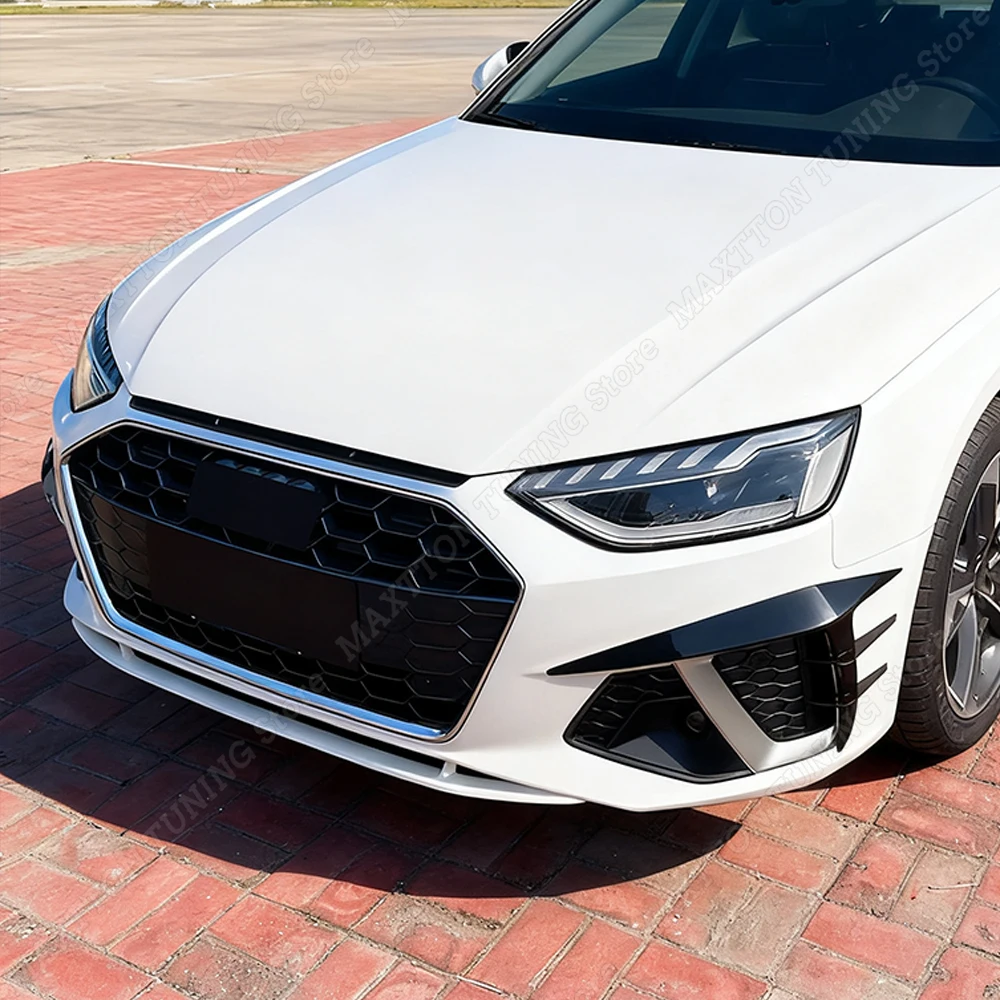 

Передний бампер, боковое ветровое лопасть, спойлер Canard Splitter для Audi A4 B9.5 Sline 2020 2021 2022 2023 2024, модификация внешней отделки