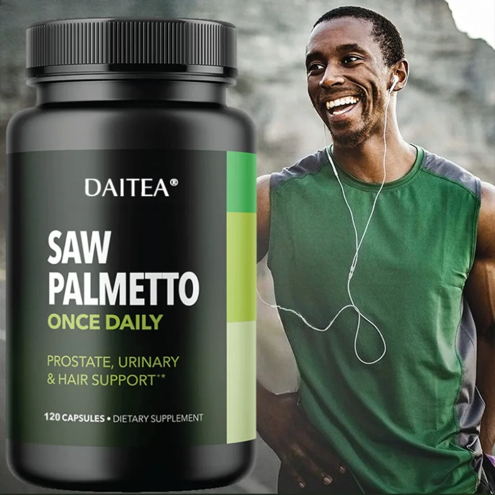 Saw Palmetto Prostate Supplements for Men As Potent DHT Blocker for Hair Growth and Beta Blocker To Decrease Frequent Urination
