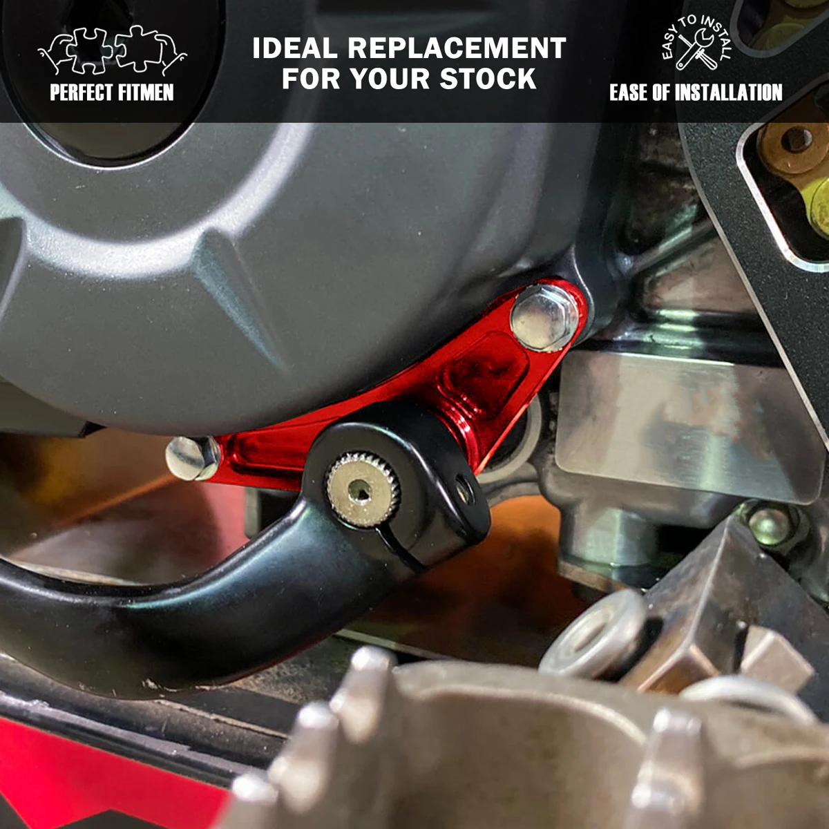 Motorcycle Shift Bracket Shaft Brace Shifter Support Carrier 6061 Billet Aluminum For HONDA CRF110 2013-2022
