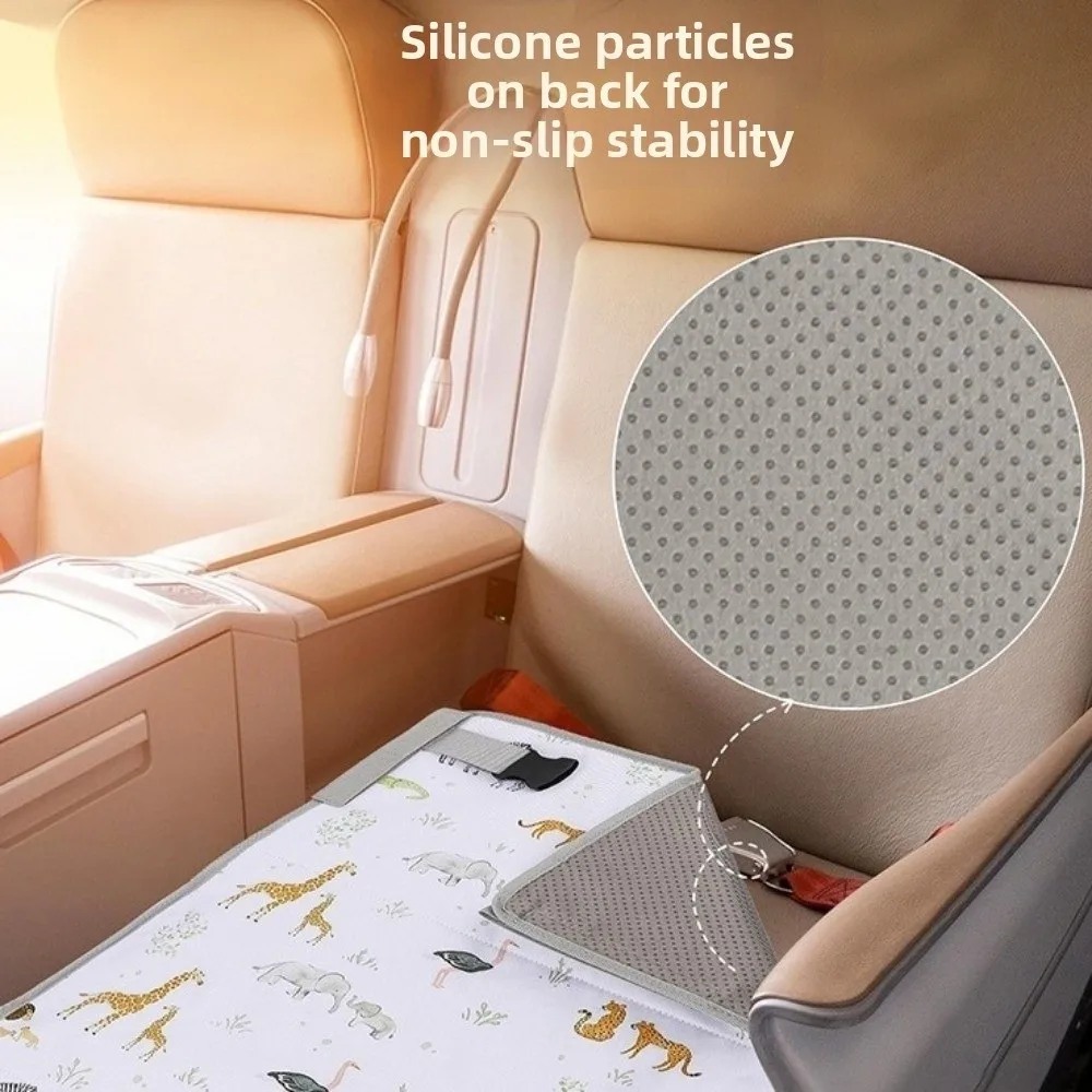 Breathable Airplane Bed Comfort Design Portable Foot Rest Hammock with Side Pocket Comfortable Toddler Seat Extender Bed