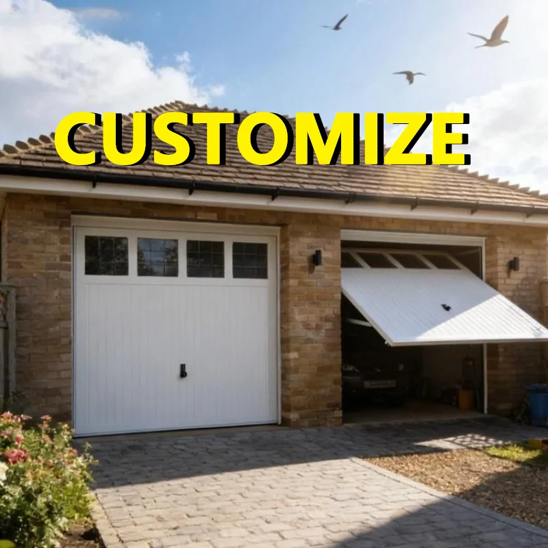 Any Size Custom Anti Burglary Aluminum Garage Door Reinforced Lock Structure Remote Smart Lock Household Pro Security Entry Door