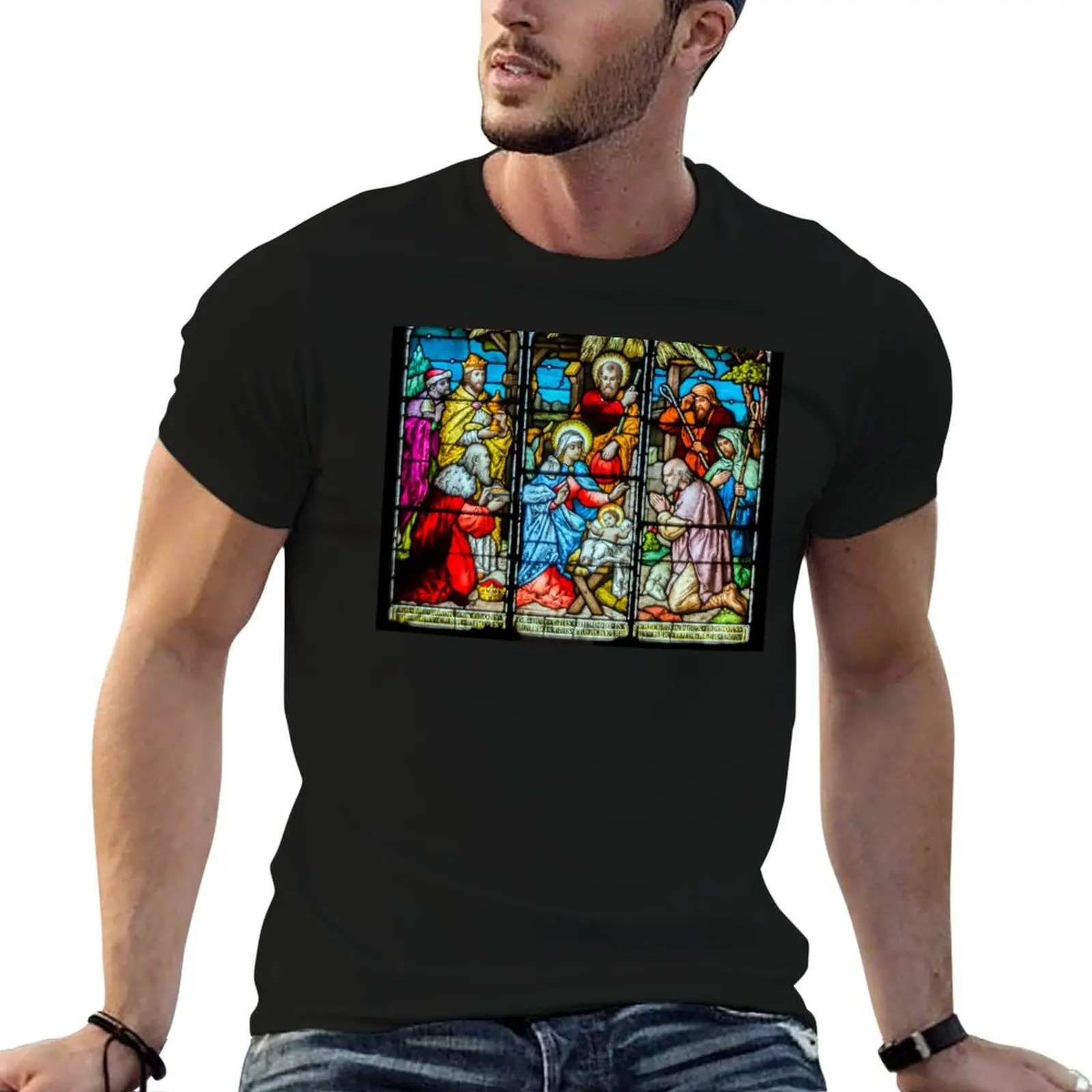 Christmas Nativity T-Shirt t shirt men 100% cotton luxury brand man t shirts cotton T-Shirt