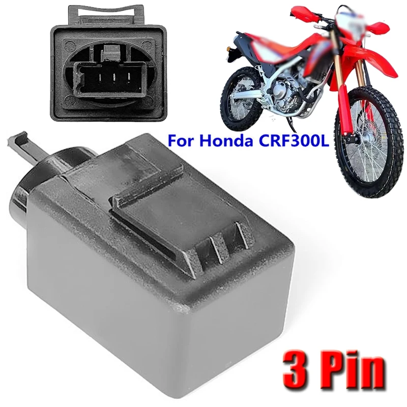 1Pc 3 Pin Motorcycle LED Flasher Relay Electronic Blinker Turn Signal Light For Honda CRF300L Fast Flash Fix Relay Accessories