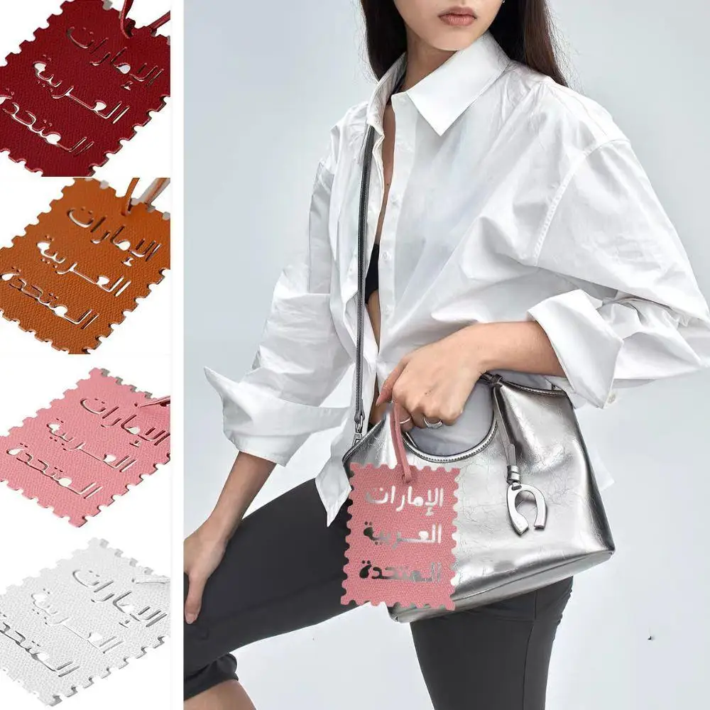 

2025 Creative Simple Bag Pendant Lightweight PU Leather Square Decorative Keychain Hanging Ornament Exquisite Arab Gift Pendant