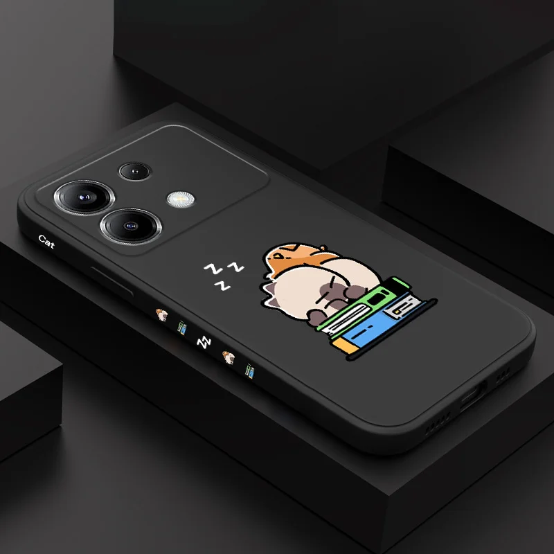 

Sleeping Kitten Phone Case For Xiaomi Poco X7 X6 F6 M6 M5 M5S F5 X5 F4 X4 M4 F3 M3 X3 Pro 4G 5G GT Silicone Cover