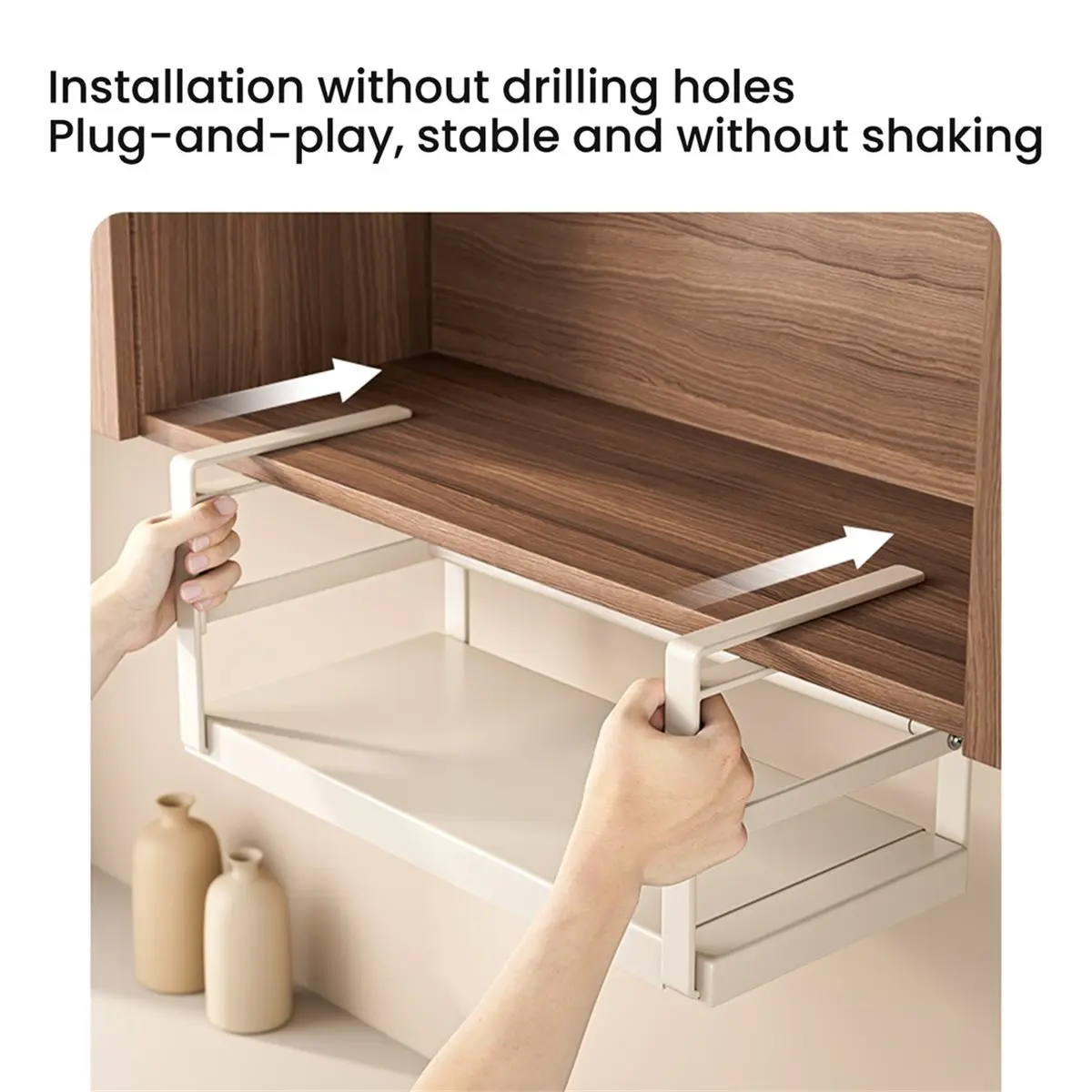 618 Mega Sale Shelves Adjustable Spice Stand Storage Room Kitchen Metal Expansion Cabinet Kitchen Hanging Seasoning Rack A