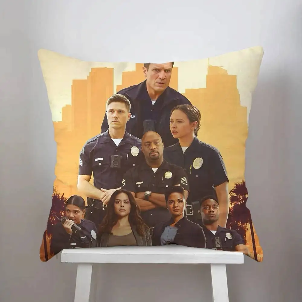 R-Rookie L A TV SHOW كيس وسادة فاخر على الوجهين لوسائد السيارة 45x45 غطاء الوسائد للمنزل والديكور أريكة المخدة