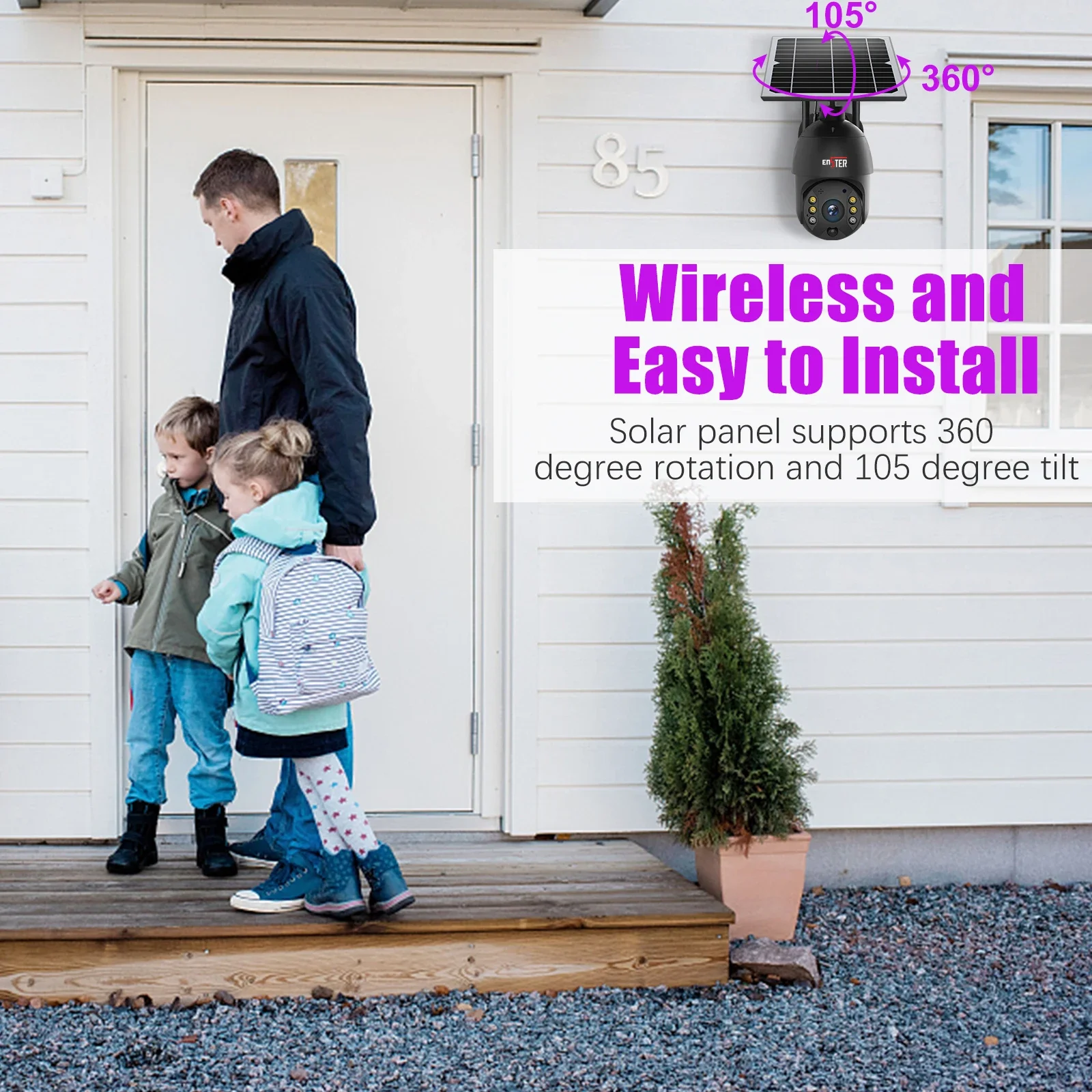 Outdoor Waterproof Security Surveillance Two-way Audio Solar Panels 2mp PTZ Dome Network Camera