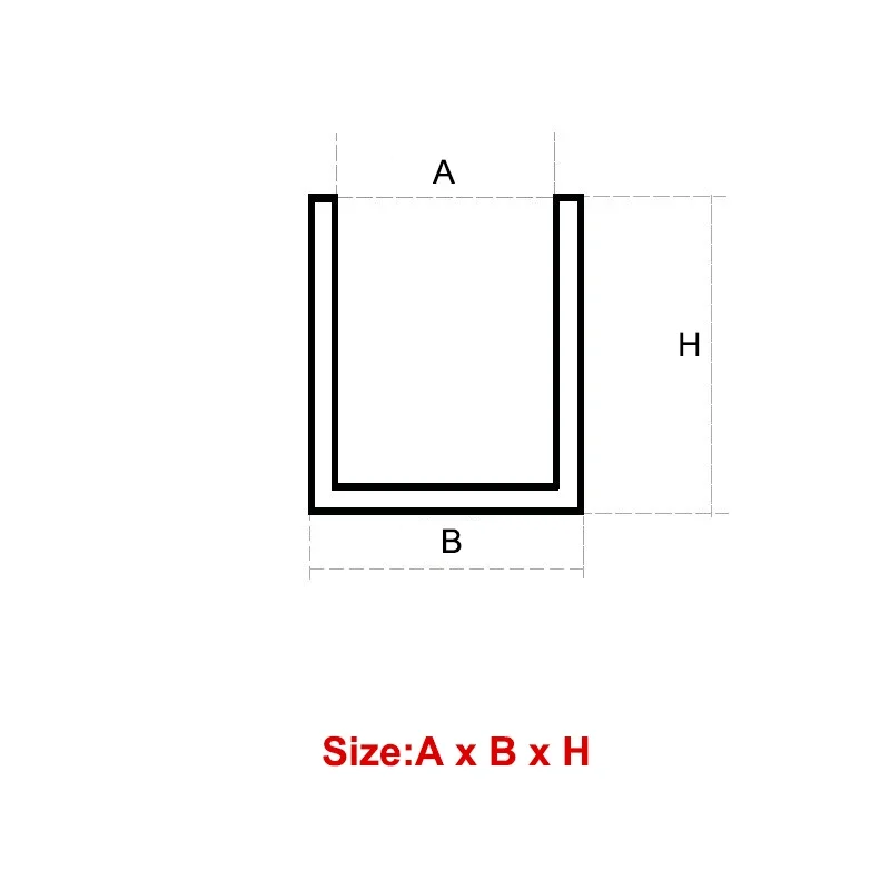 Silicone U-shaped Strip High Temperature Resistance Waterproof Sealing Strip Decorative Strip Fish Tank, Board Edge Wrapping