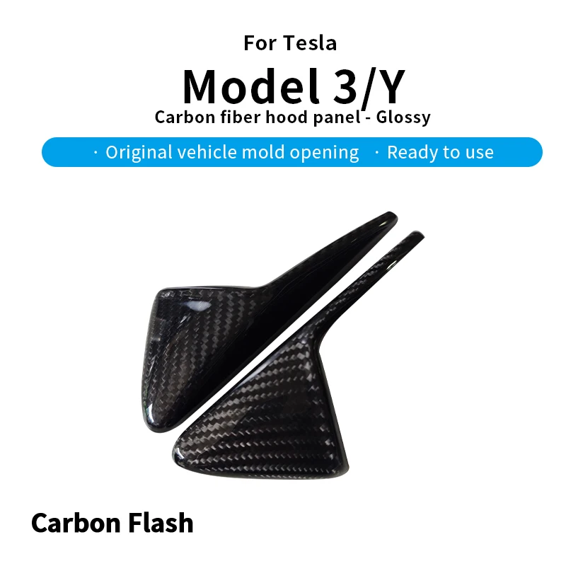 

Genuine Gloss Carbon Fiber Fender Panels, Compatible with Tesla Model 3 and Model Y